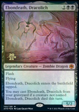 Ebondeath, Dracolich [Dungeons & Dragons: Adventures in the Forgotten Realms Prerelease Promos] | L.A. Mood Comics and Games