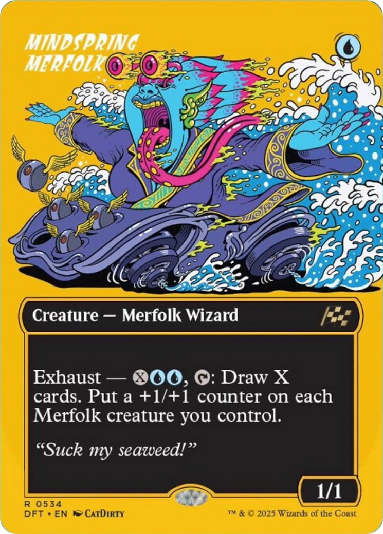 Mindspring Merfolk (Borderless) (First-Place Foil) [Aetherdrift] | L.A. Mood Comics and Games