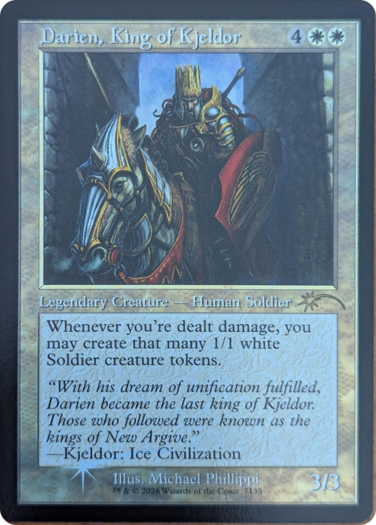 Darien, King of Kjeldor (7135) (Retro Frame) [Secret Lair Drop Series] | L.A. Mood Comics and Games