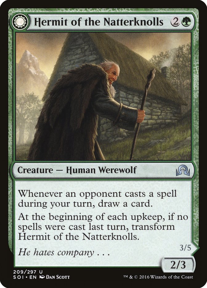 Hermit of the Natterknolls // Lone Wolf of the Natterknolls [Shadows over Innistrad] | L.A. Mood Comics and Games
