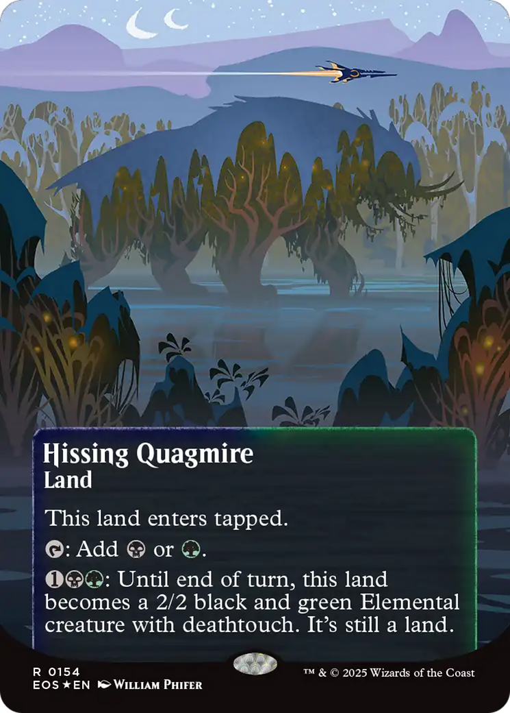 Hissing Quagmire (0154) (Borderless) (Galaxy Foil) [Edge of Eternities: Stellar Sights] | L.A. Mood Comics and Games