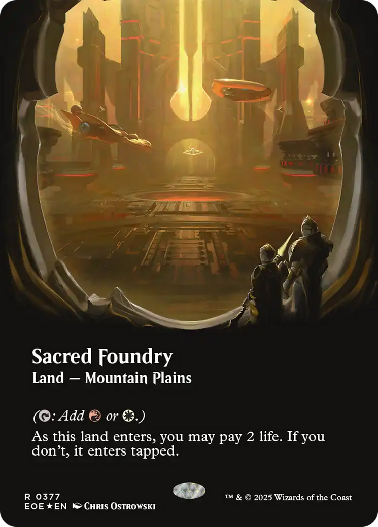 Sacred Foundry (Borderless) (Galaxy Foil) [Edge of Eternities] | L.A. Mood Comics and Games