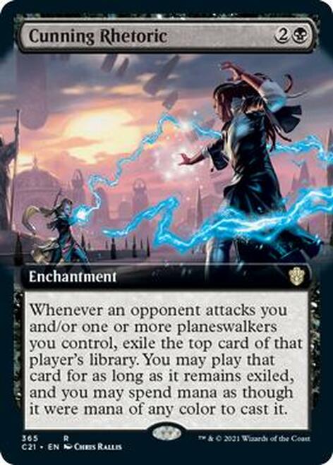Cunning Rhetoric (Extended Art) [Commander 2021] | L.A. Mood Comics and Games