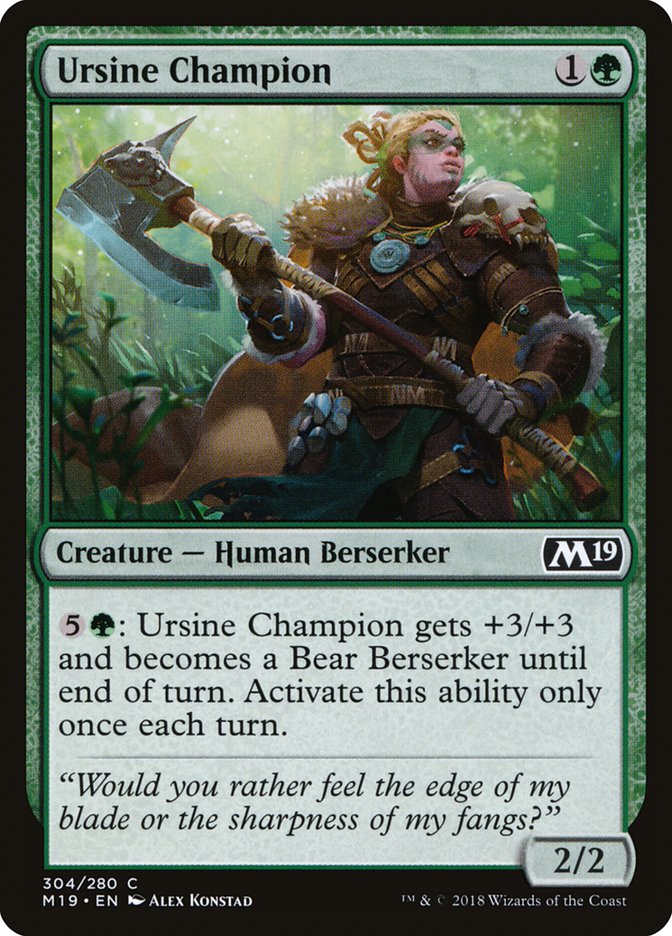 Ursine Champion [Core Set 2019] | L.A. Mood Comics and Games
