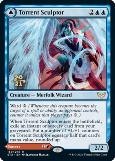 Torrent Sculptor // Flamethrower Sonata [Strixhaven: School of Mages Prerelease Promos] | L.A. Mood Comics and Games
