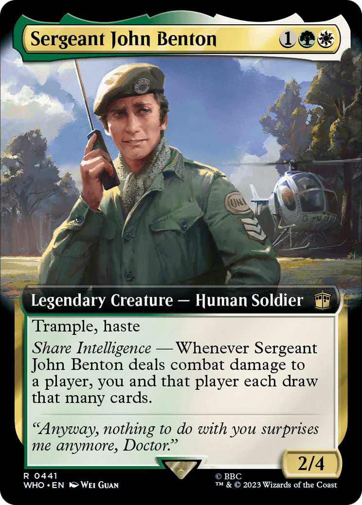 Sergeant John Benton (Extended Art) [Doctor Who] | L.A. Mood Comics and Games