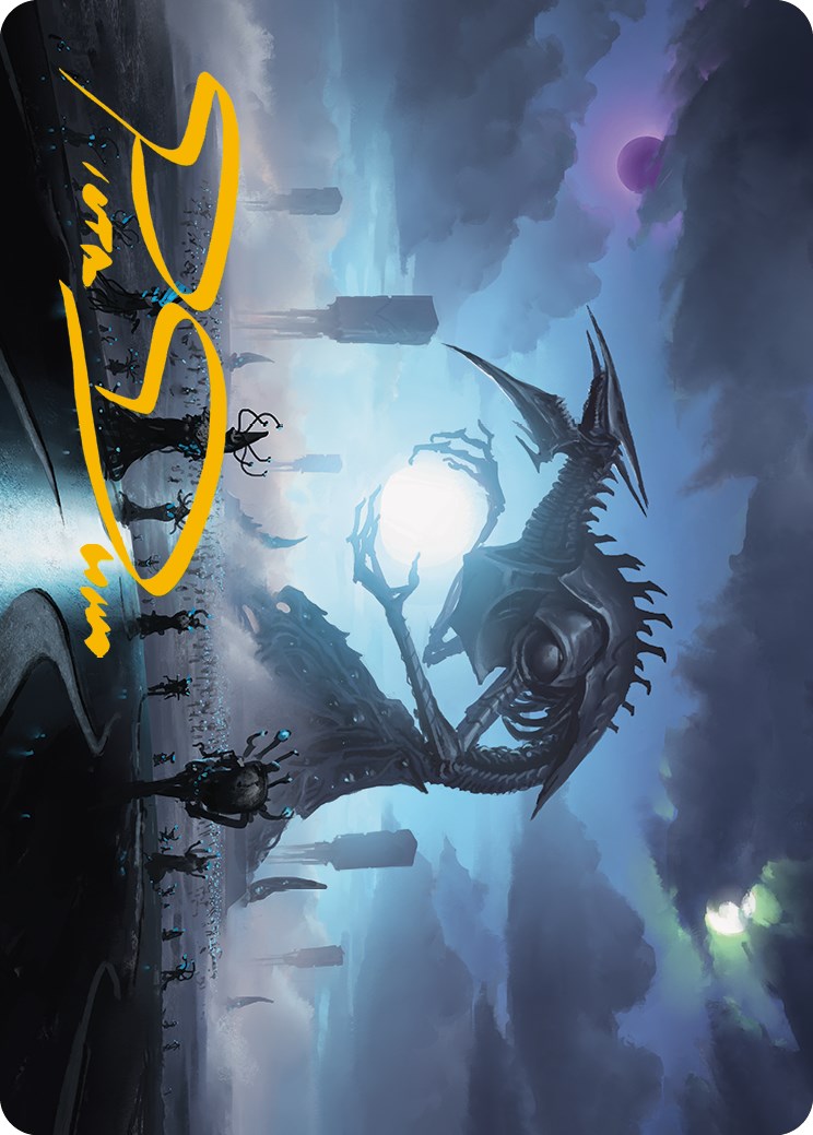 Blue Sun's Twilight Art Card (Gold-Stamped Signature) [Phyrexia: All Will Be One Art Series] | L.A. Mood Comics and Games