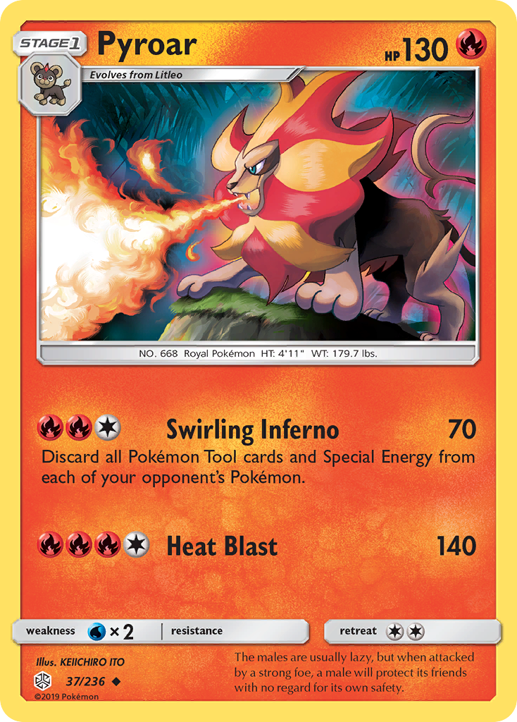 Pyroar (37/236) [Sun & Moon: Cosmic Eclipse] | L.A. Mood Comics and Games