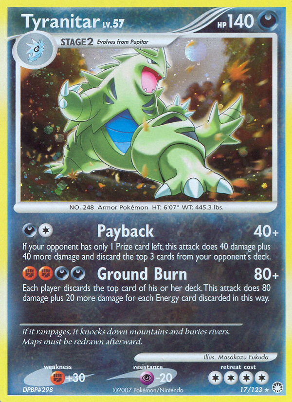 Tyranitar (17/123) [Diamond & Pearl: Mysterious Treasures] | L.A. Mood Comics and Games