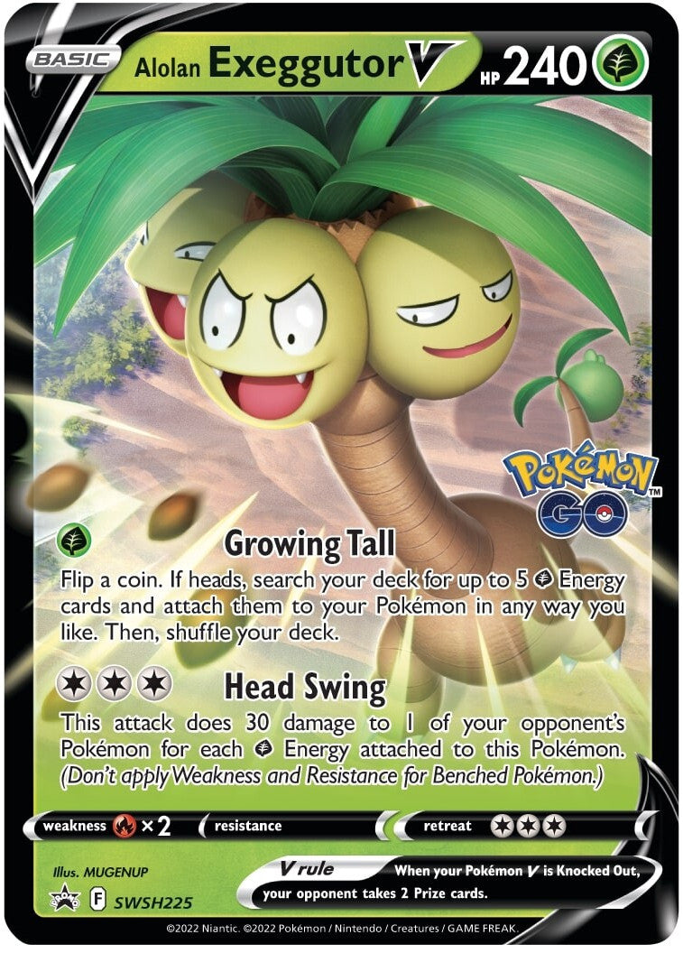 Alolan Exeggutor V (SWSH225) (Jumbo Card) [Sword & Shield: Black Star Promos] | L.A. Mood Comics and Games