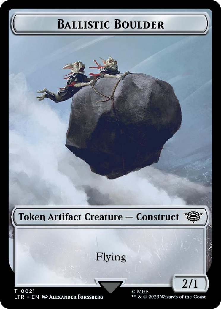 Ballistic Boulder // Food (0023) Double-Sided Token (Surge Foil) [The Lord of the Rings: Tales of Middle-Earth Tokens] | L.A. Mood Comics and Games