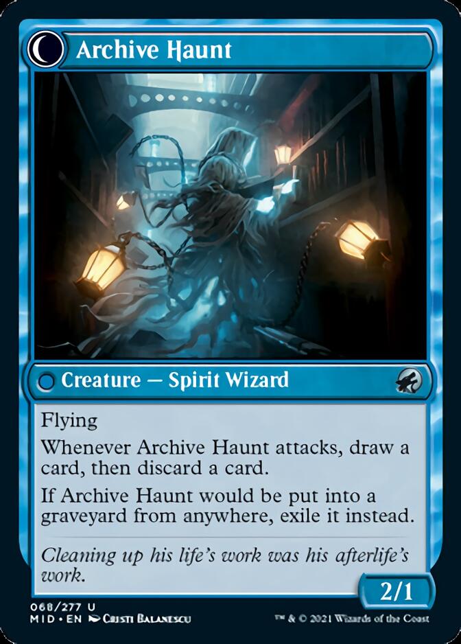 Overwhelmed Archivist // Archive Haunt [Innistrad: Midnight Hunt] | L.A. Mood Comics and Games