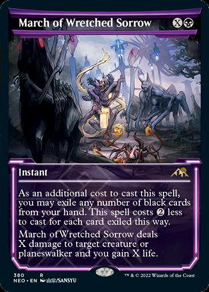 March of Wretched Sorrow (Showcase Soft Glow) [Kamigawa: Neon Dynasty] | L.A. Mood Comics and Games