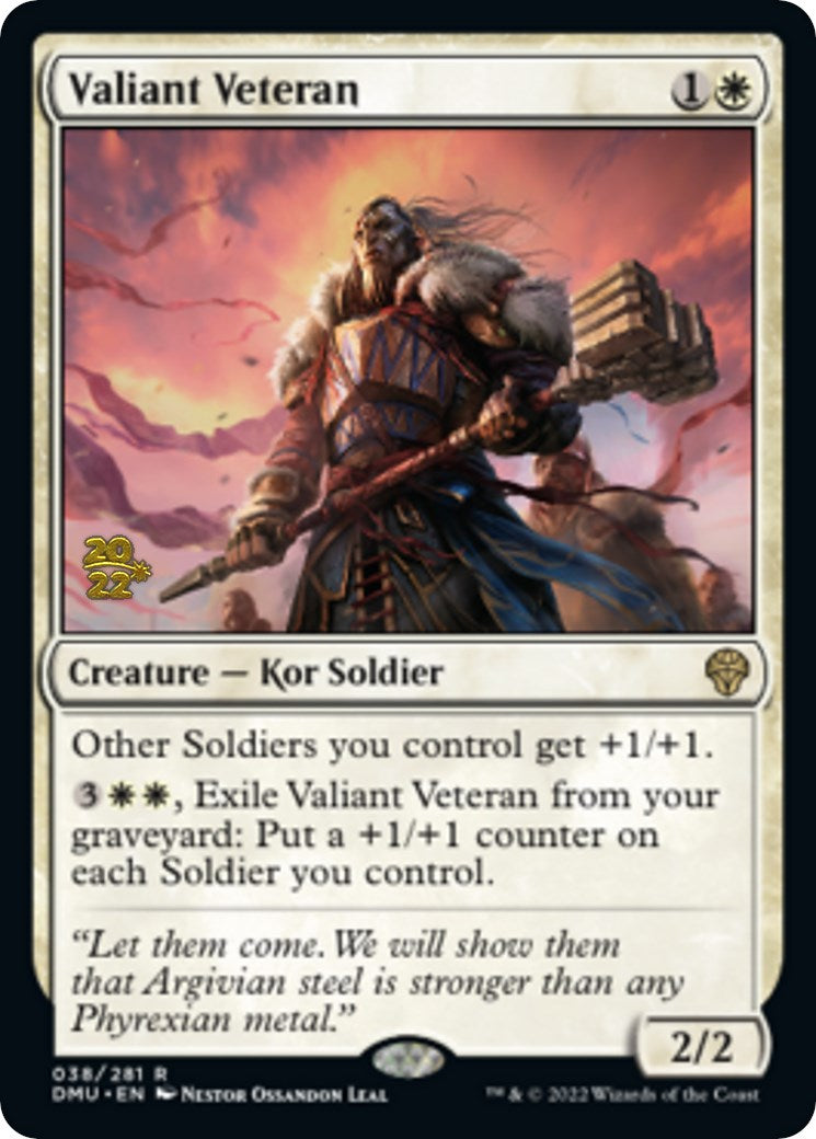 Valiant Veteran [Dominaria United Prerelease Promos] | L.A. Mood Comics and Games