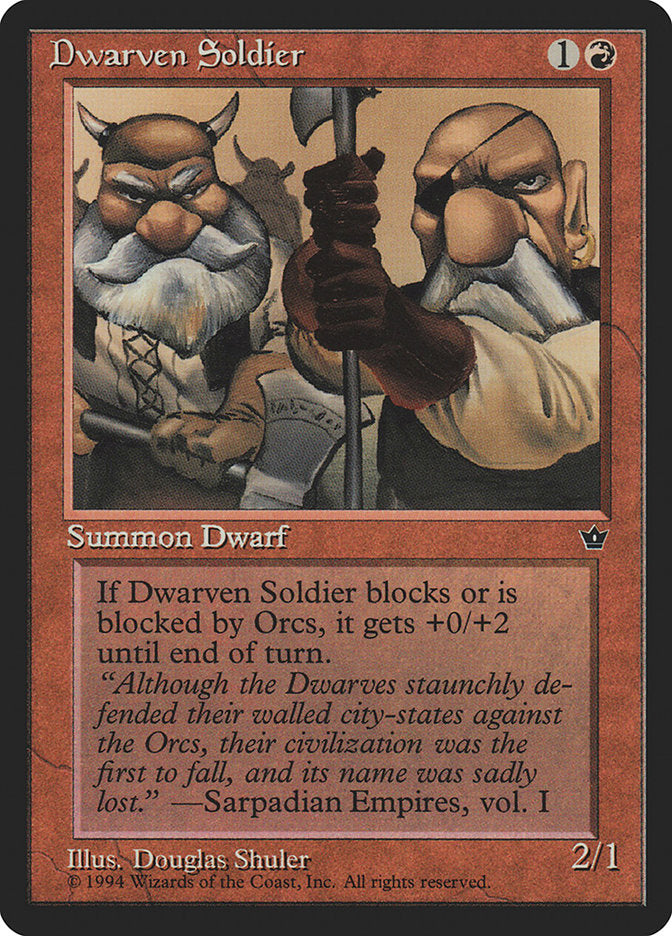 Dwarven Soldier (Douglas Shuler) [Fallen Empires] | L.A. Mood Comics and Games
