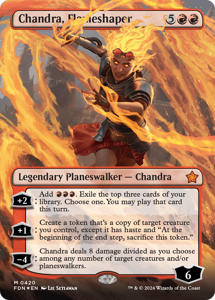 Chandra, Flameshaper (Borderless) (Mana Foil) [Foundations] | L.A. Mood Comics and Games