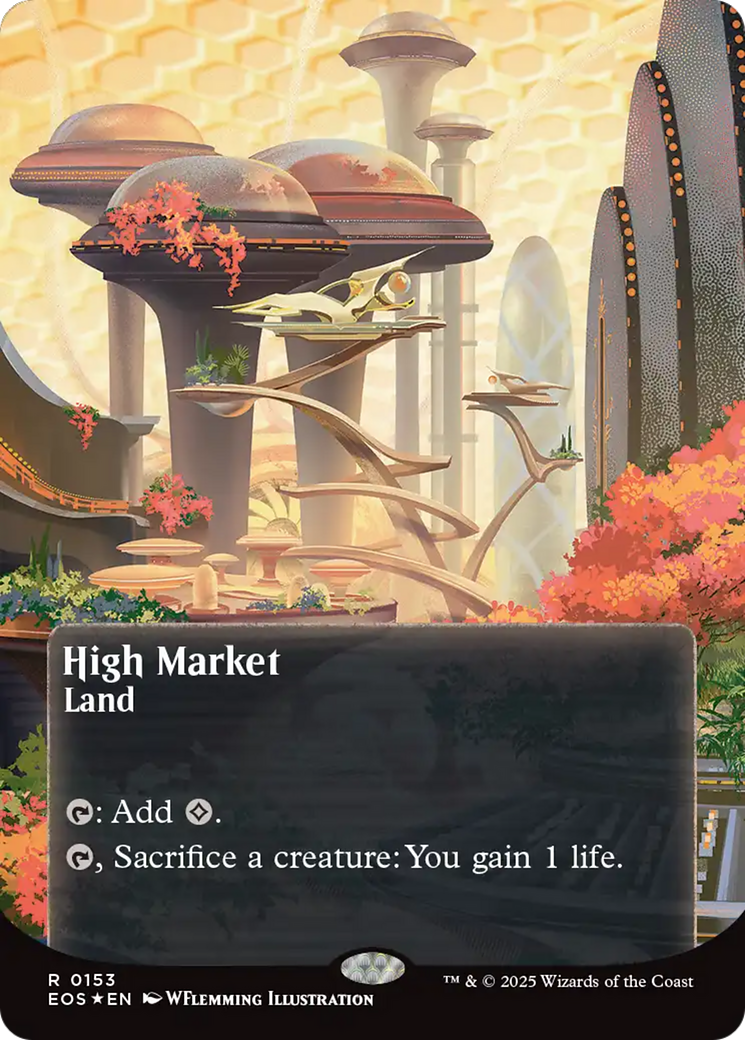 High Market (0153) (Borderless) (Galaxy Foil) [Edge of Eternities: Stellar Sights] | L.A. Mood Comics and Games