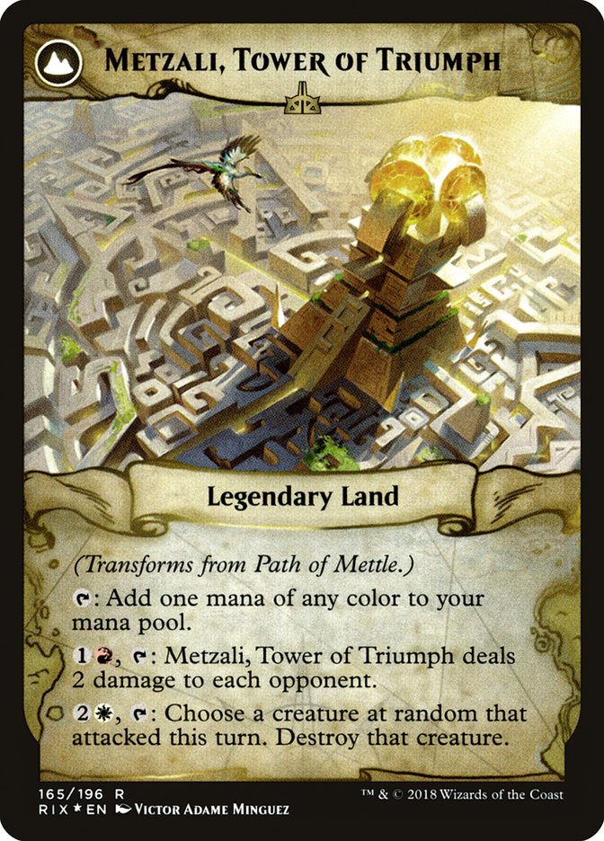 Path of Mettle // Metzali, Tower of Triumph [Rivals of Ixalan Prerelease Promos] | L.A. Mood Comics and Games