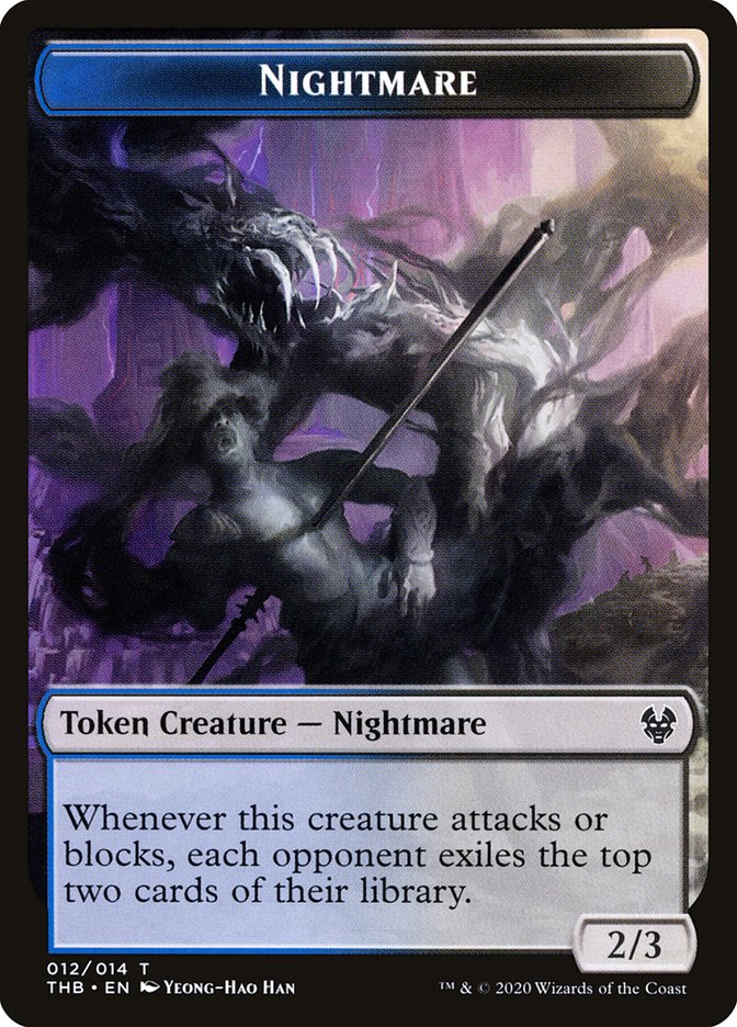 Human Soldier // Nightmare Double-Sided Token [Theros Beyond Death Tokens] | L.A. Mood Comics and Games