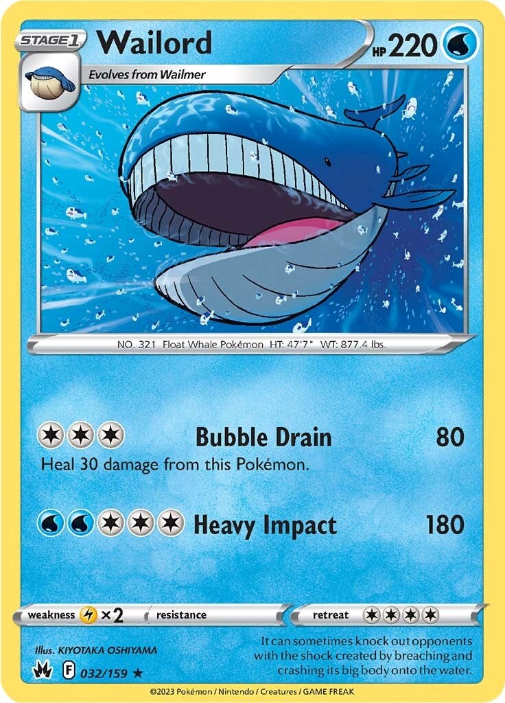 Wailord (032/159) [Sword & Shield: Crown Zenith] | L.A. Mood Comics and Games