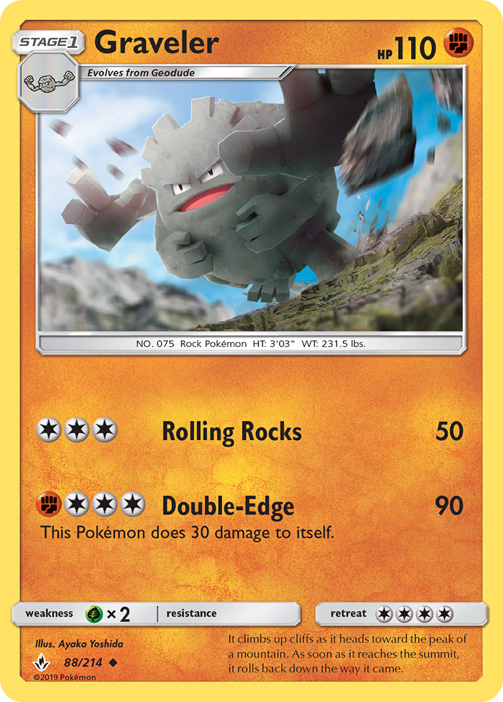 Graveler (88/214) [Sun & Moon: Unbroken Bonds] | L.A. Mood Comics and Games
