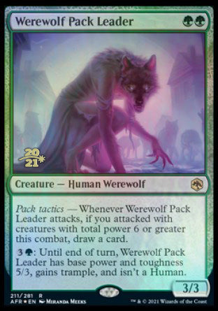 Werewolf Pack Leader [Dungeons & Dragons: Adventures in the Forgotten Realms Prerelease Promos] | L.A. Mood Comics and Games