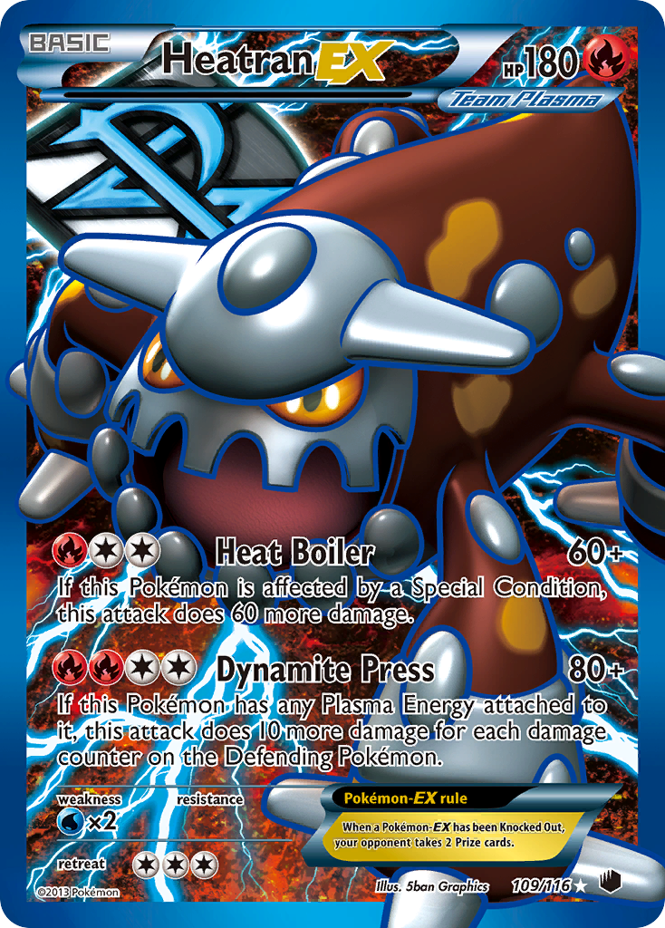 Heatran EX (109/116) [Black & White: Plasma Freeze] | L.A. Mood Comics and Games