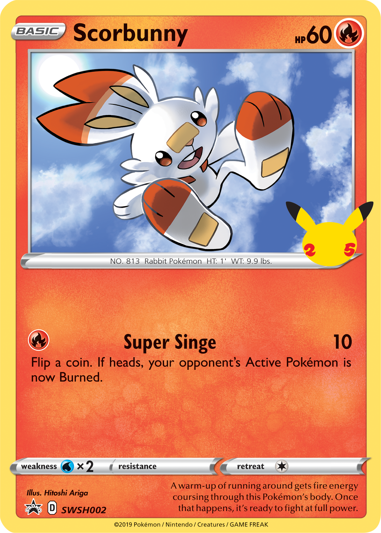 Scorbunny (SWSH002) (Jumbo Card) [First Partner Pack] | L.A. Mood Comics and Games