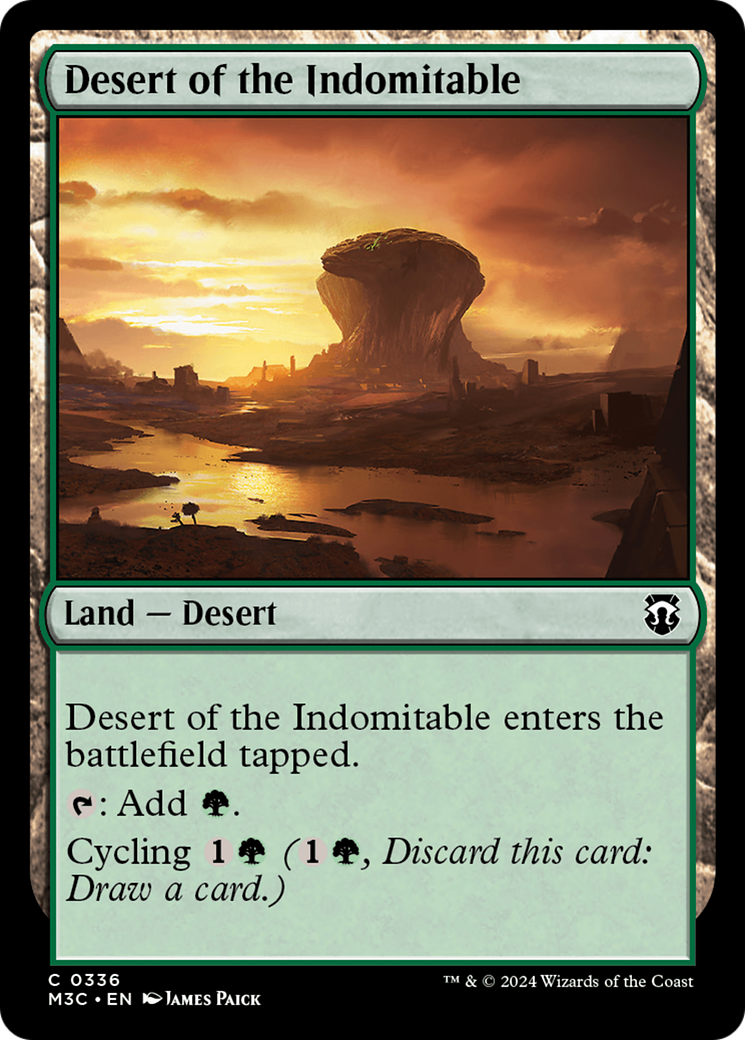 Desert of the Indomitable (Ripple Foil) [Modern Horizons 3 Commander] | L.A. Mood Comics and Games