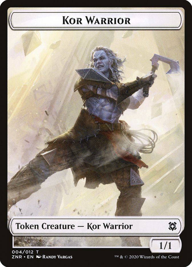 Copy // Kor Warrior Double-Sided Token [Zendikar Rising Tokens] | L.A. Mood Comics and Games