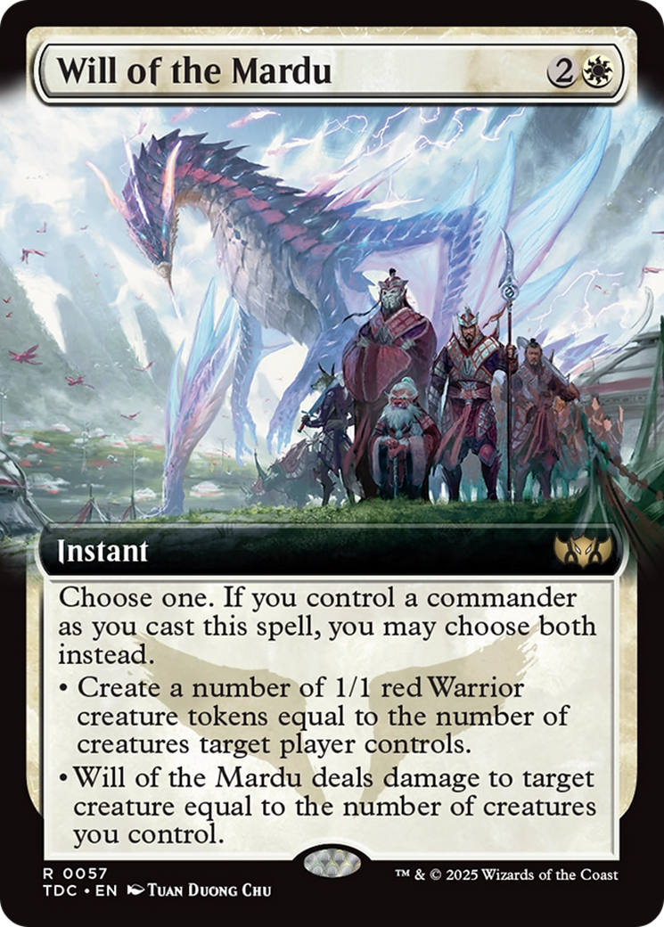 Will of the Mardu (Extended Art) [Tarkir: Dragonstorm Commander] | L.A. Mood Comics and Games