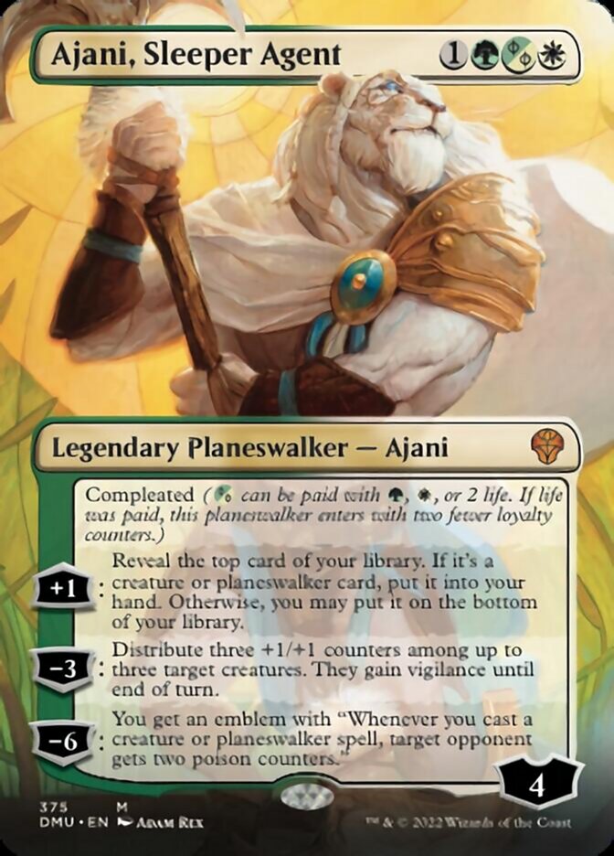 Ajani, Sleeper Agent (Borderless) (375) [Dominaria United] | L.A. Mood Comics and Games