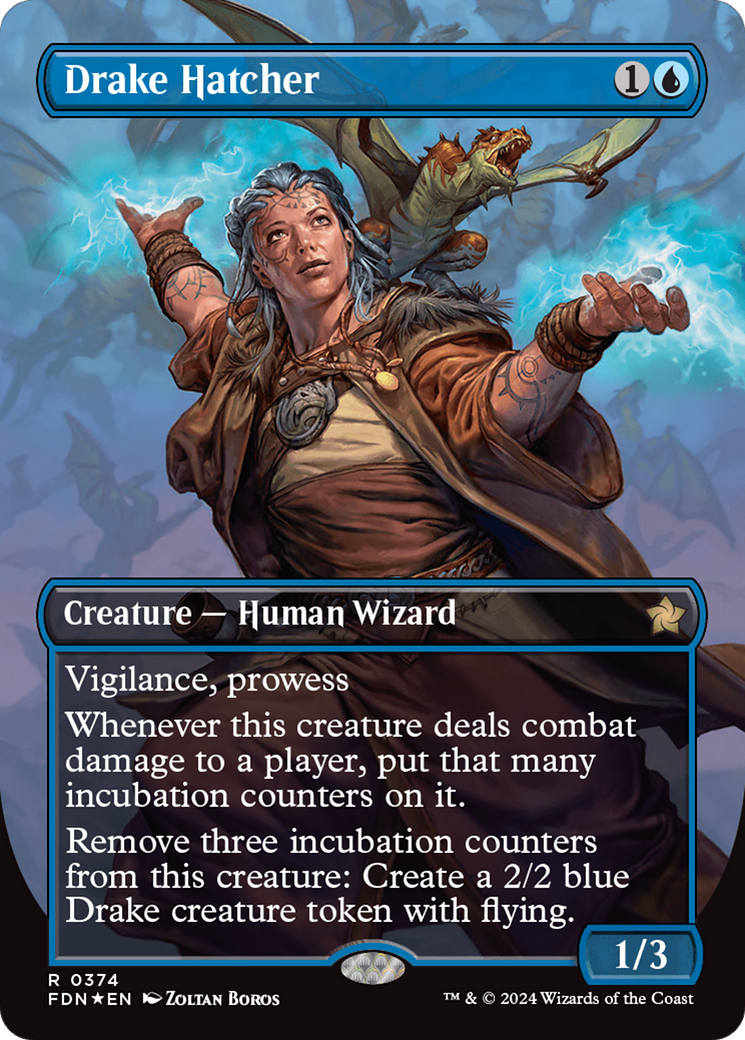 Drake Hatcher (Borderless) (Mana Foil) [Foundations] | L.A. Mood Comics and Games
