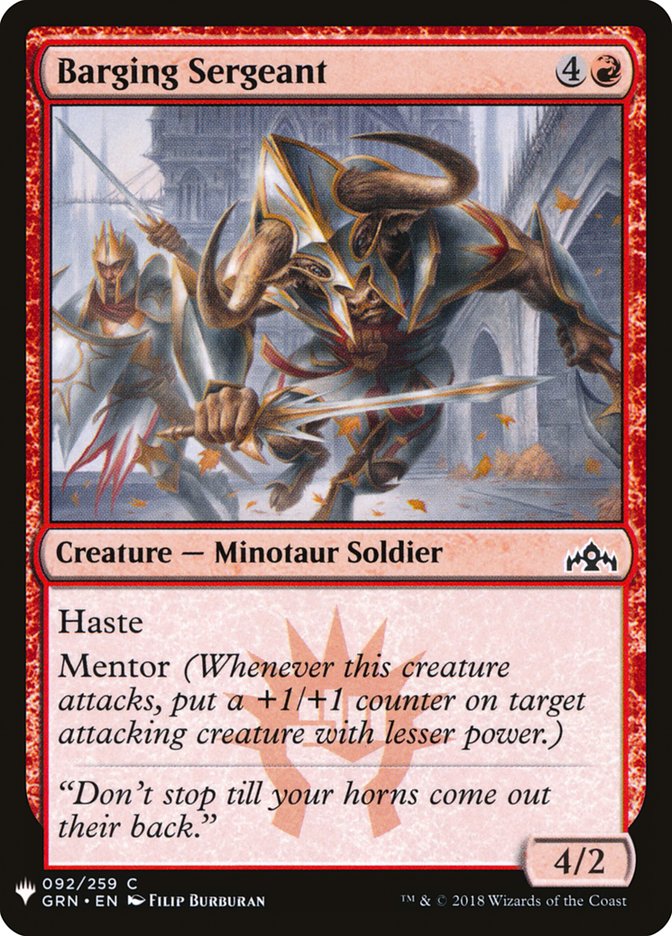 Barging Sergeant [Mystery Booster] | L.A. Mood Comics and Games