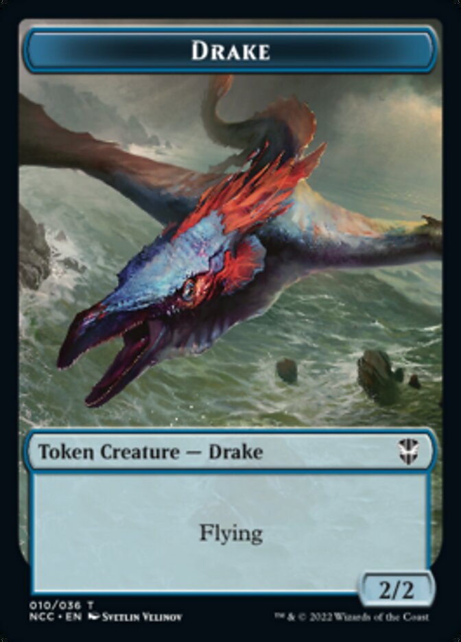 Zombie // Drake Double-Sided Token [Streets of New Capenna Commander Tokens] | L.A. Mood Comics and Games
