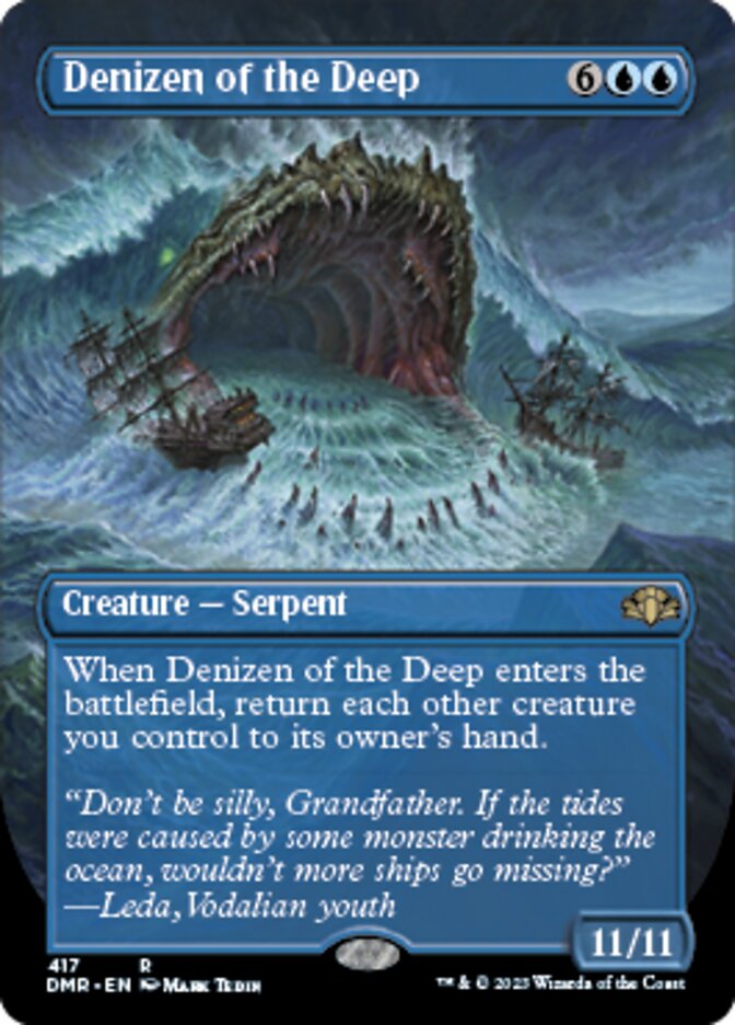 Denizen of the Deep (Borderless Alternate Art) [Dominaria Remastered] | L.A. Mood Comics and Games