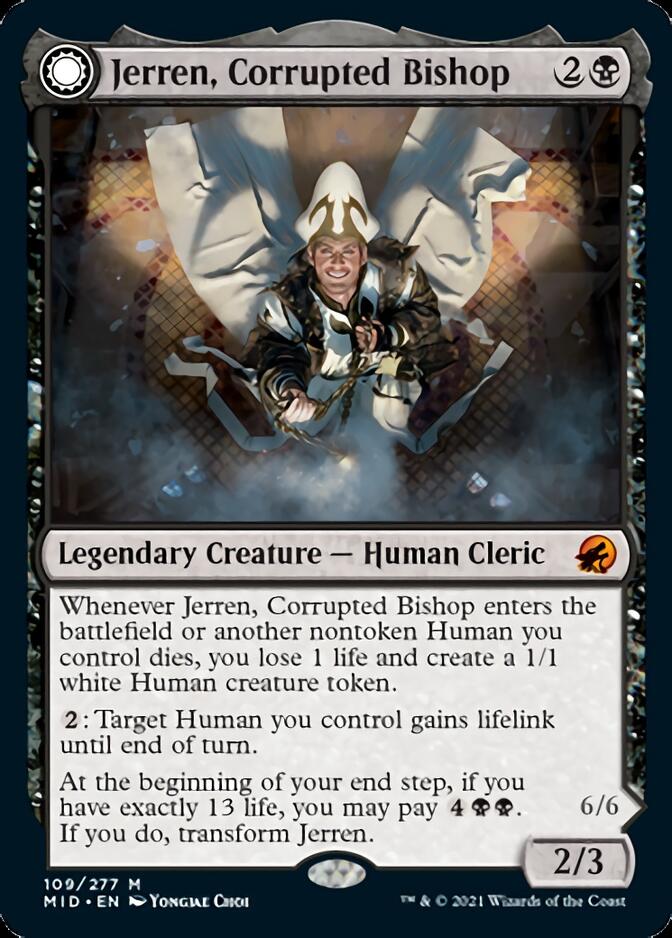 Jerren, Corrupted Bishop // Ormendahl, the Corrupted [Innistrad: Midnight Hunt] | L.A. Mood Comics and Games