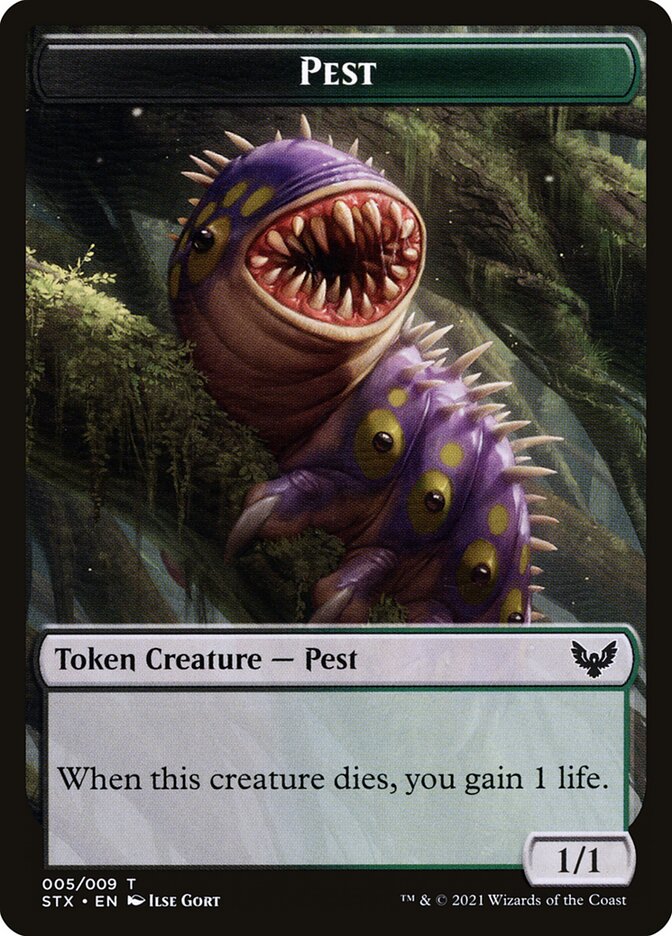 Pest (005) // Blood (017) Double-Sided Token [Challenger Decks 2022 Tokens] | L.A. Mood Comics and Games