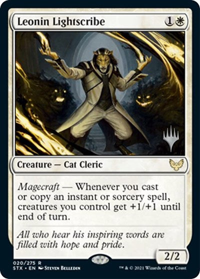 Leonin Lightscribe (Promo Pack) [Strixhaven: School of Mages Promos] | L.A. Mood Comics and Games