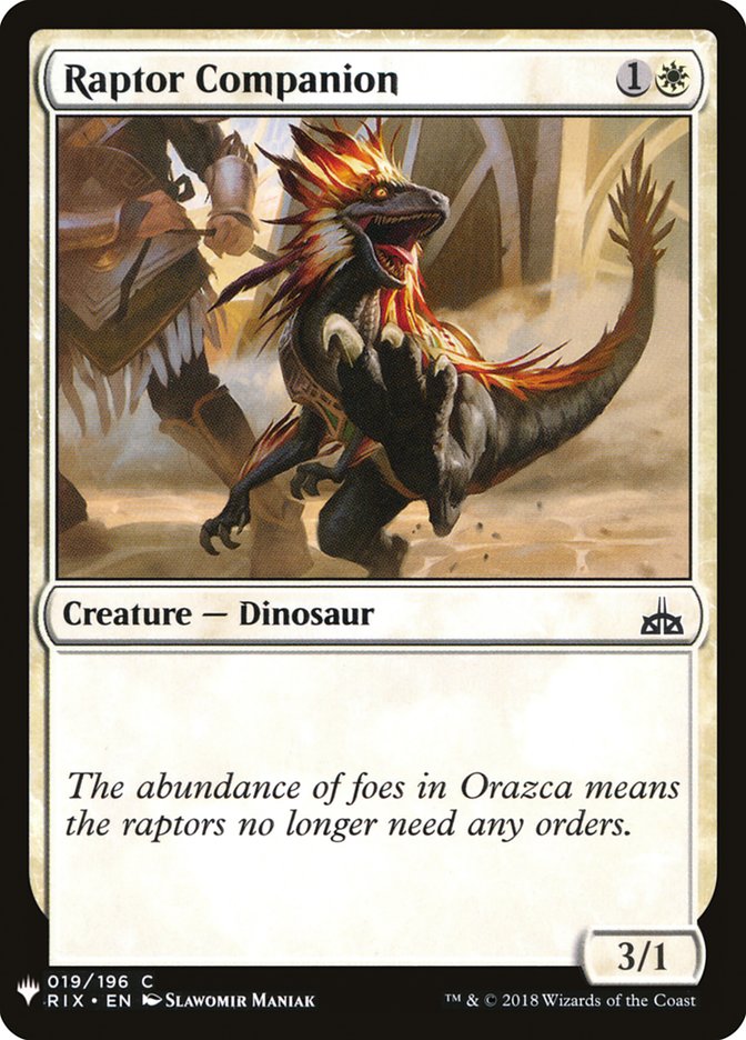 Raptor Companion [Mystery Booster] | L.A. Mood Comics and Games