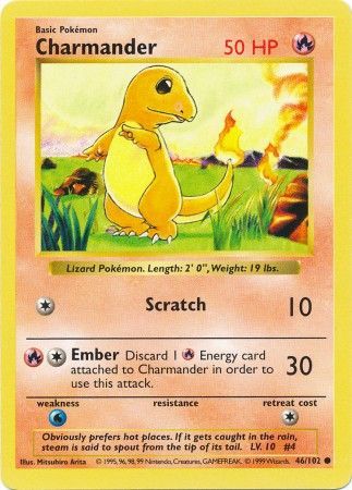 Charmander (46/102) [Base Set Shadowless Unlimited] | L.A. Mood Comics and Games