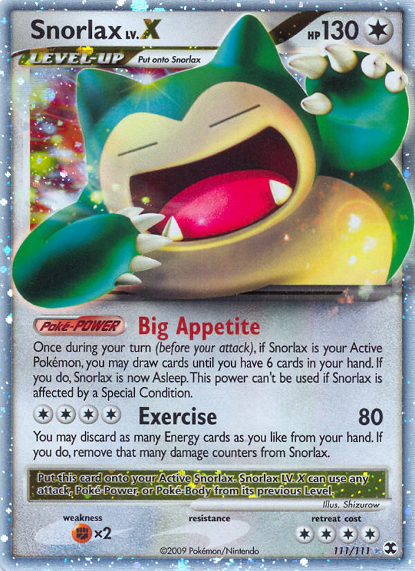 Snorlax LV.X (111/111) [Platinum: Rising Rivals] | L.A. Mood Comics and Games