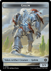 Treasure // Golem Double-Sided Token [Outlaws of Thunder Junction Tokens] | L.A. Mood Comics and Games
