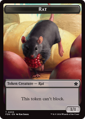 Elf Warrior // Rat (0030) Double-Sided Token [Foundations Tokens] | L.A. Mood Comics and Games