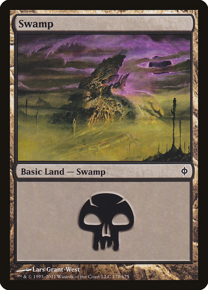 Swamp (170) [New Phyrexia] | L.A. Mood Comics and Games