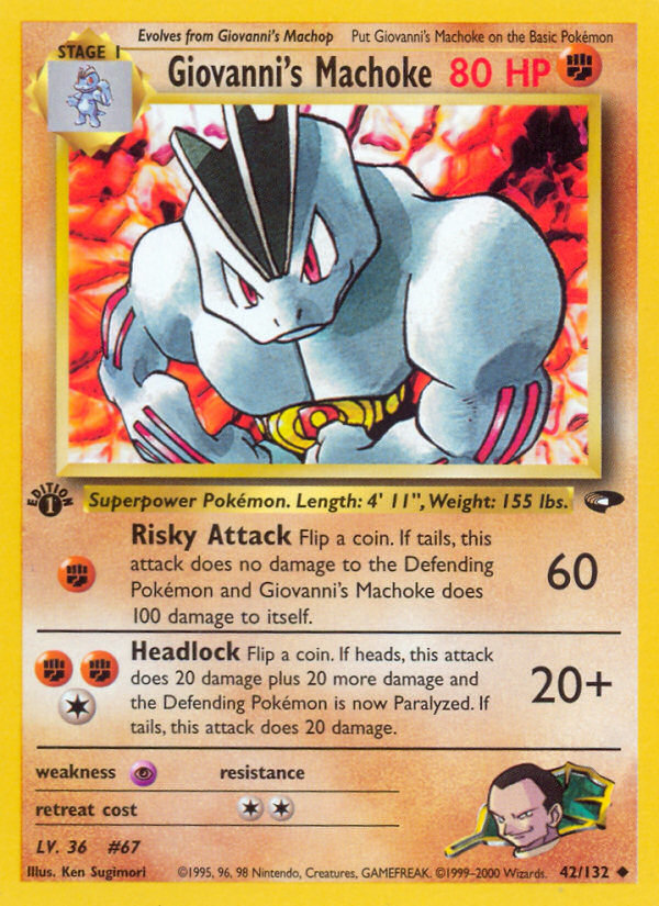 Giovanni's Machoke (42/132) [Gym Challenge 1st Edition] | L.A. Mood Comics and Games