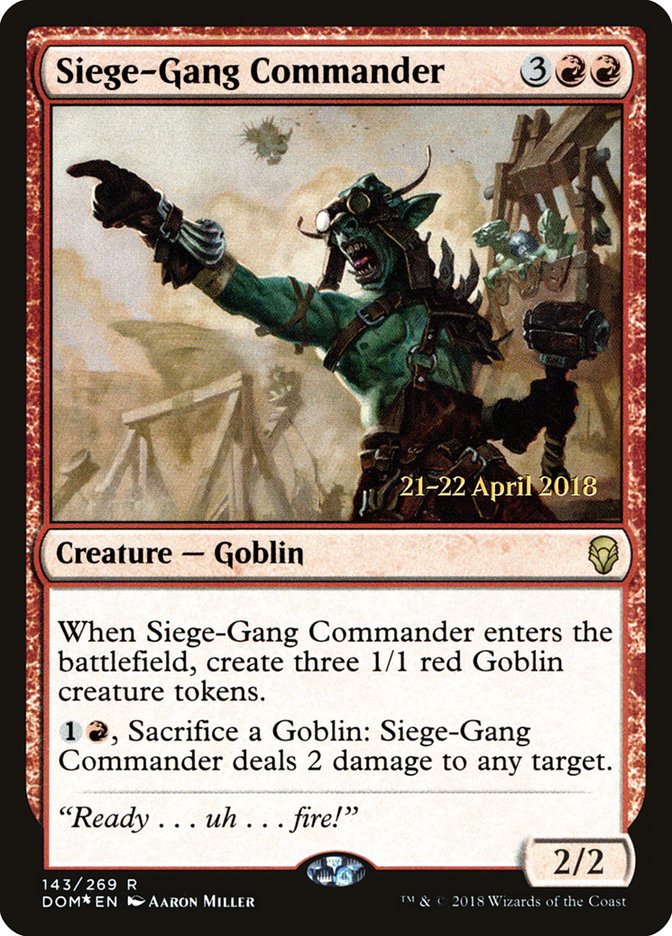 Siege-Gang Commander [Dominaria Prerelease Promos] | L.A. Mood Comics and Games