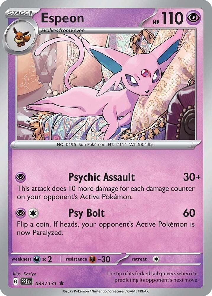 Espeon (033/131) [Scarlet & Violet: Prismatic Evolutions] | L.A. Mood Comics and Games