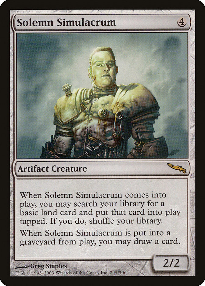 Solemn Simulacrum [Mirrodin] | L.A. Mood Comics and Games