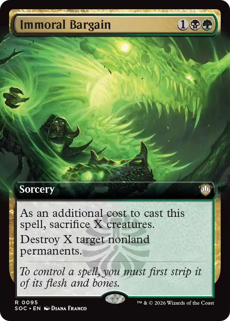 Immoral Bargain (Extended Art) [Secrets of Strixhaven Commander] | L.A. Mood Comics and Games